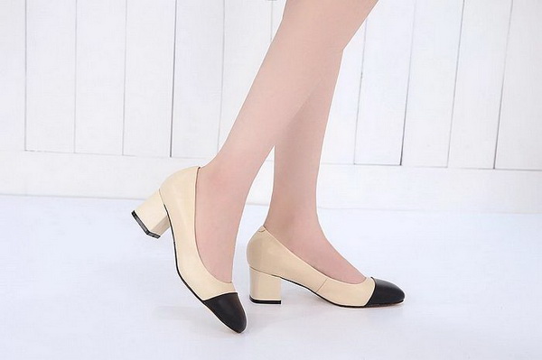 CHANEL Shallow mouth Block heel Shoes Women--006